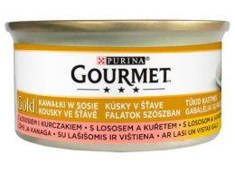 Gourmet Gold Łosoś i kurczak w sosie 85g