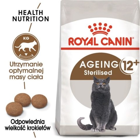 Royal Canin Ageing +12 Sterilised karma sucha dla kotów dojrzałych, sterylizowanych 4kg