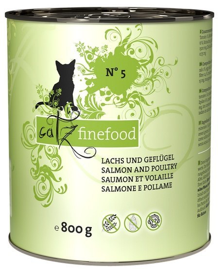 Catz Finefood Classic N.05 Łosoś i drób puszka 800g