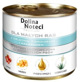 Dolina Noteci Premium Pies Mały Cielę, pomidor i makaron puszka 185g