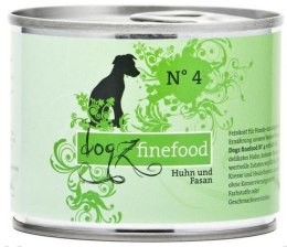 Dogz Finefood Classic N.04 Kurczak i bażant puszka 200g