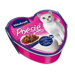 Vitakraft Poesie sos dorsz z makaronem w sosie pomidorowym tacka 85g