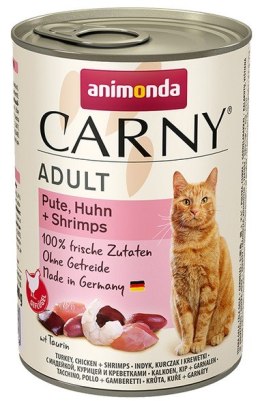 Animonda Carny Adult Indyk, Kurczak + Krewetki puszka 400g