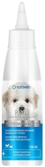 Eurowet Płyn do przemywania oczu dla psów i kotów 100ml Eurowet Płyn do przemywania oczu dla psów i kotów 100ml
