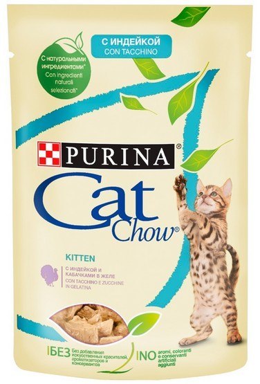 Purina Cat Chow Kitten Indyk i cukinia saszetka 85g