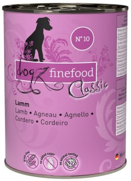 Dogz Finefood Classic N.10 Jagnięcina puszka 400g