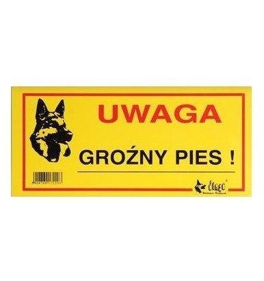 Dingo Tabliczka ostrzegawcza "Uwaga groźny pies!"