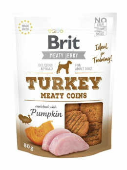 BRIT SNACK JERKY TURKEY COINS 80g