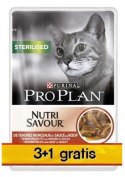 Purina Pro Plan Cat Sterilised wołowina saszetka 4x85g 3+1 gratis