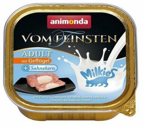 Animonda vom Feinsten Milkies Cat Drób + Sos kremowy tacka 100g