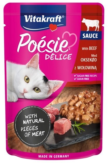 Vitakraft Poesie Deli Sauce wołowina saszetka 85g