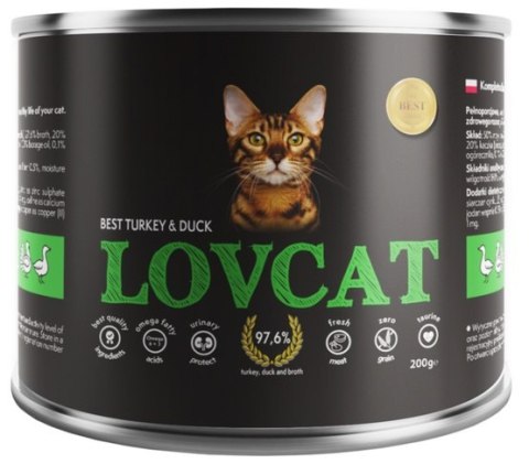 Lovcat Best Turkey & Duck puszka 200g