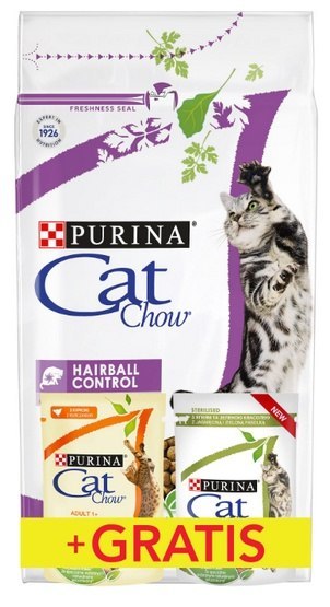 Purina Cat Chow Special Care Hairball Control 1,5kg + saszetki 2x85g gratis