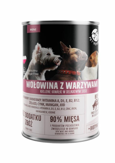 PET REPUBLIC wołowina warzywa puszka 400g