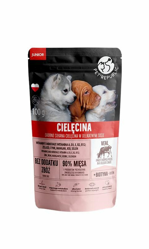 PET REPUBLIC CIELĘCINA JUNIOR sos saszetka 100g