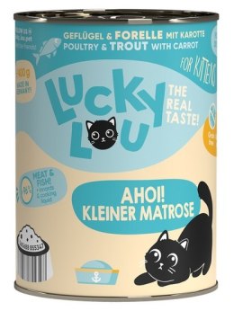 Lucky Lou Lifestage Kitten Drób i pstrąg puszka 400g