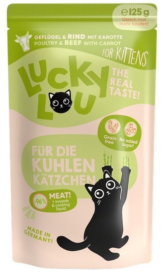 Lucky Lou Lifestage Kitten Drób i wołowina saszetka 125g