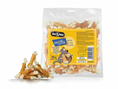 HAU&MIAU 8105 KOSTKI WAPIENNE Z KURĄ 500G