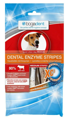 BOGADENT DENTAL ENZYME STRIPES MEDIUM przysmak p/osadom 100g