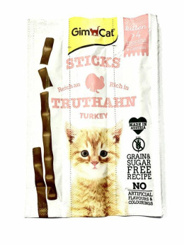 GIM CAT STICKS 20g KITTEN z INDYKIEM 3szt.