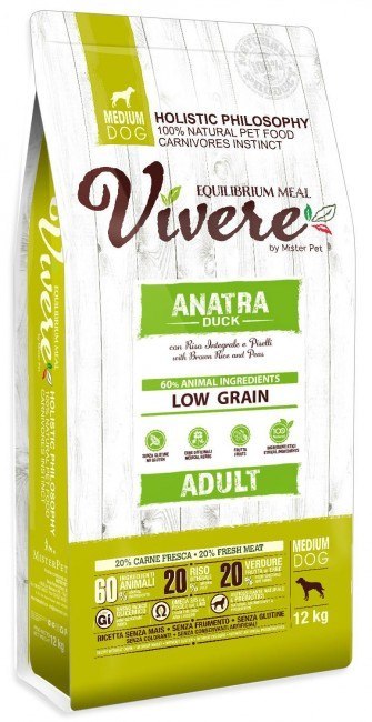 Vivere Dog Medium Adult Duck 3kg