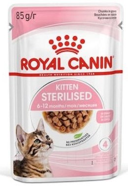 Royal Canin Kitten Sterilised karma mokra w sosie dla kociąt od 6 do 12 miesiąca życia, sterylizowanych saszetka 85g