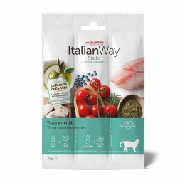 ITALIAN WAY SNAK KOT PSTRĄG BORÓWKA 30g