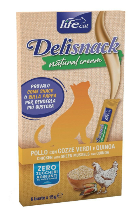 LIFE CAT NATURAL CREAM kurczak 6x15g