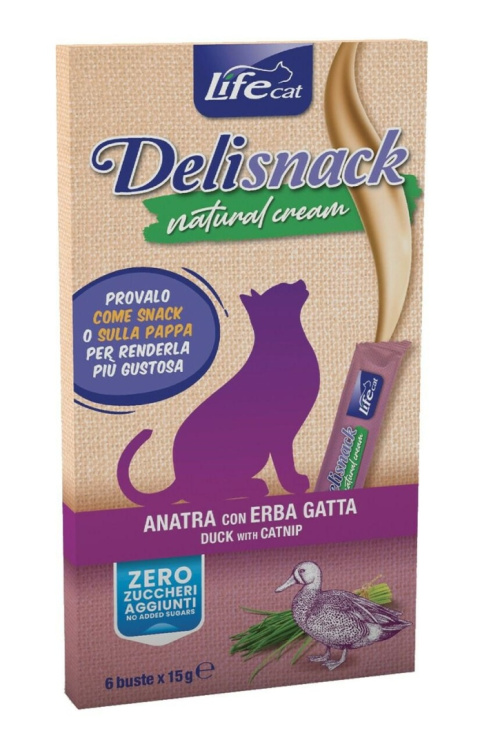 LIFE CAT NATURAL CREAM kaczka 6x15g