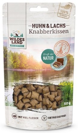 Wildes Land Cat Knabberkissen Huhn & Lachs 50g