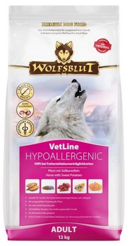 Wolfsblut Dog VetLine Hypoallergenic - konina i bataty 12kg