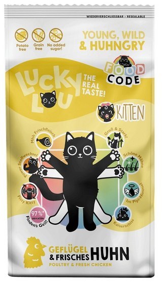 Lucky Lou Food Code Lifestage Kitten Drób & Kurczak 340g