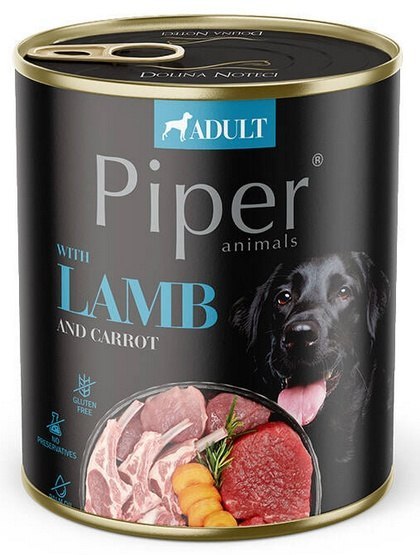 Piper Pies Jagnięcina, marchew puszka 800g Piper Pies Jagnięcina, marchew puszka 800g