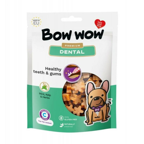 BOW WOW 820 PREMIUM DENTAL MINT & KELP & HERBS - przysmak 60g