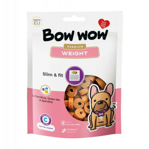 BOW WOW 824 PREMIUM WEIGHT L-KARNITINE & GREEN TEE & SPIRULINA przysmak 60g