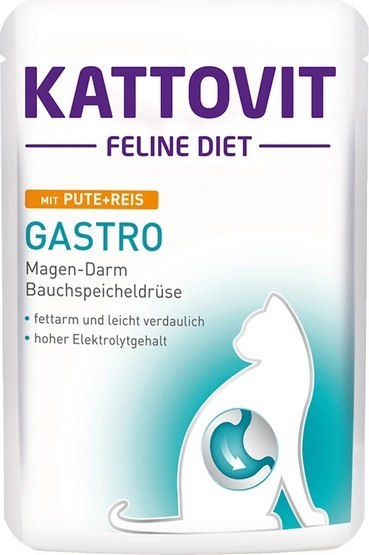 Kattovit Feline Diet Gastro indyk i ryż saszetka 85g