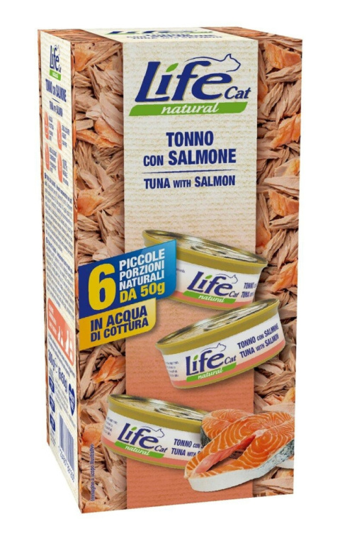 LIFE CAT MULTIBOX TUNA+SALMON puszki 6 x 50g