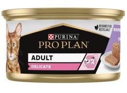 Purina Pro Plan Cat Delicate indyk mus puszka 85g