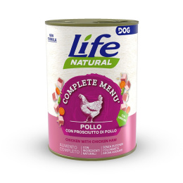 LIFE DOG CHICKEN + HAM puszka 400g