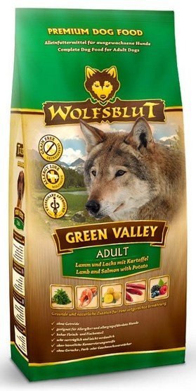 Wolfsblut Dog Green Valley - jagnię, łosoś i ziemniaki 2kg