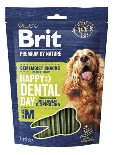 BRIT PREMIUM BY NATURE DENTAL SNACKS 180g COLLAGEN + SPIRULINA M