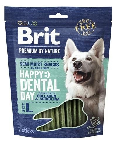 BRIT PREMIUM BY NATURE DENTAL SNACKS 250g COLLAGEN + SPIRULINA L