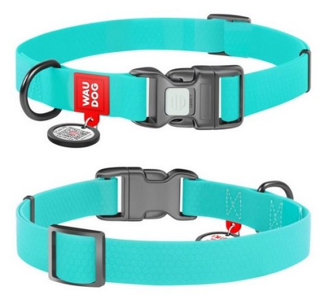 Collar WauDog Waterproof Obroża wodoodporna z QR-paszportem, akumulująca światło, plastikowy fastex, 15mm/25-35cm Collar WauDog Waterproof Obroża wodoodporna z QR-paszportem, akumulująca światło, plastikowy fastex, 15mm/25-35cm