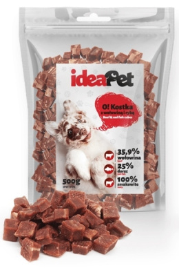 IDEAPET 500g KOSTKI Z WOŁOWINĄ I RYBĄ