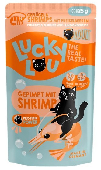 Lucky Lou Lifestage Adult Drób i krewetki saszetka 125g Lucky Lou Lifestage Adult Drób i krewetki saszetka 125g