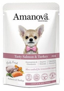 Amanova Dog Adult Tasty Salmon & Turkey - łosoś i indyk saszetka 300g [P06]