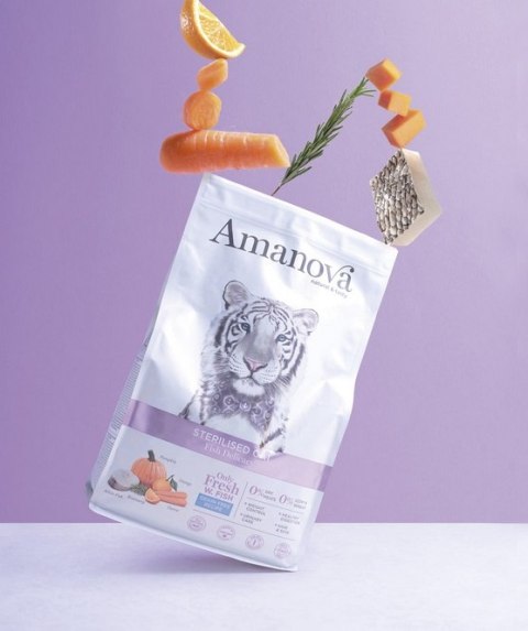 Amanova Cat Sterilised Fish Delicacy - biała ryba 4kg