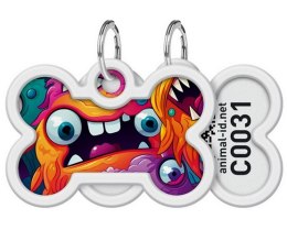 Collar WauDog Smart ID Zawieszka z QR-paszportem kość 4x3cm zębate potwory