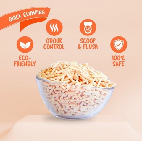 Kit Cat Żwirek ECO SoyaClump Peach 7L / 2,5kg