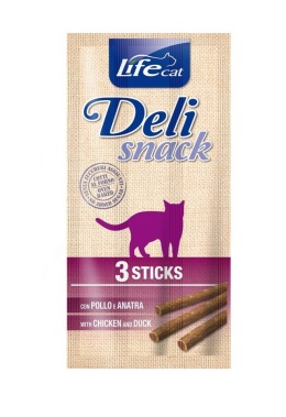 LIFE CAT DELI SNACK 3 STICKS DUCK / CHICKEN (3szt x 5g )